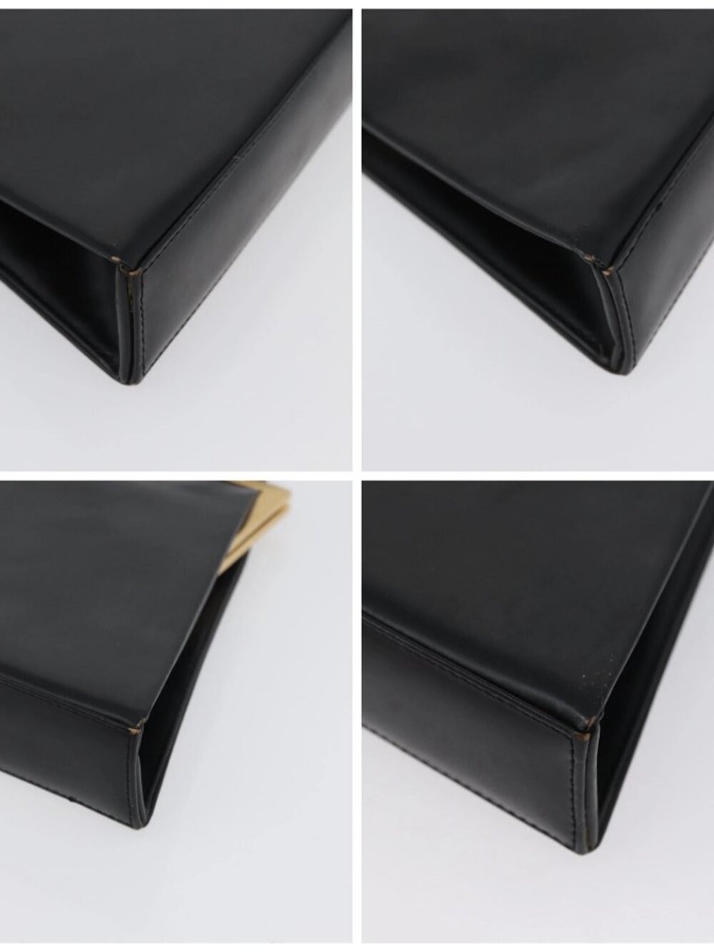 SAINT LAURENT Shoulder Bag Leather Black Gold - Picture 14 of 16